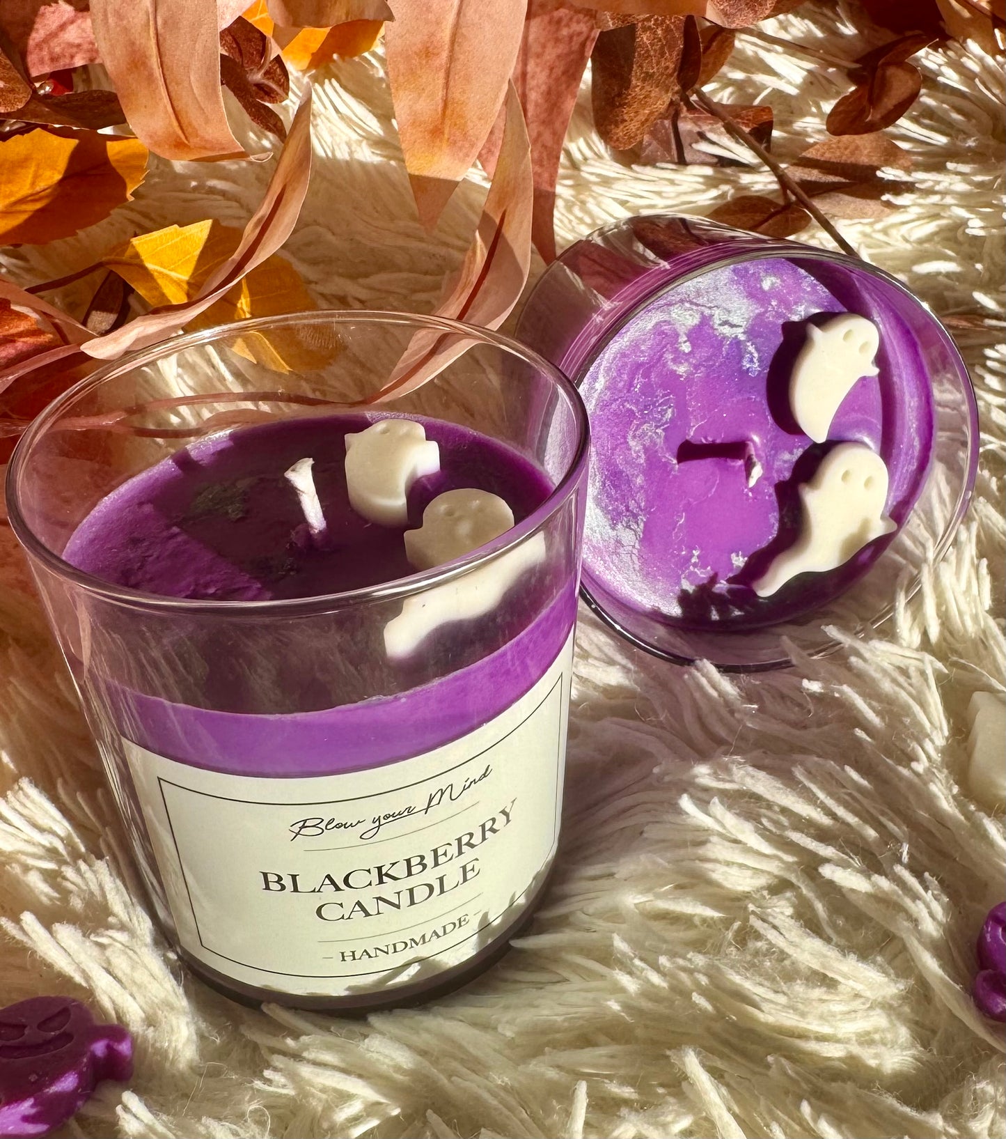 🕯️pack velas en vaso de otoño