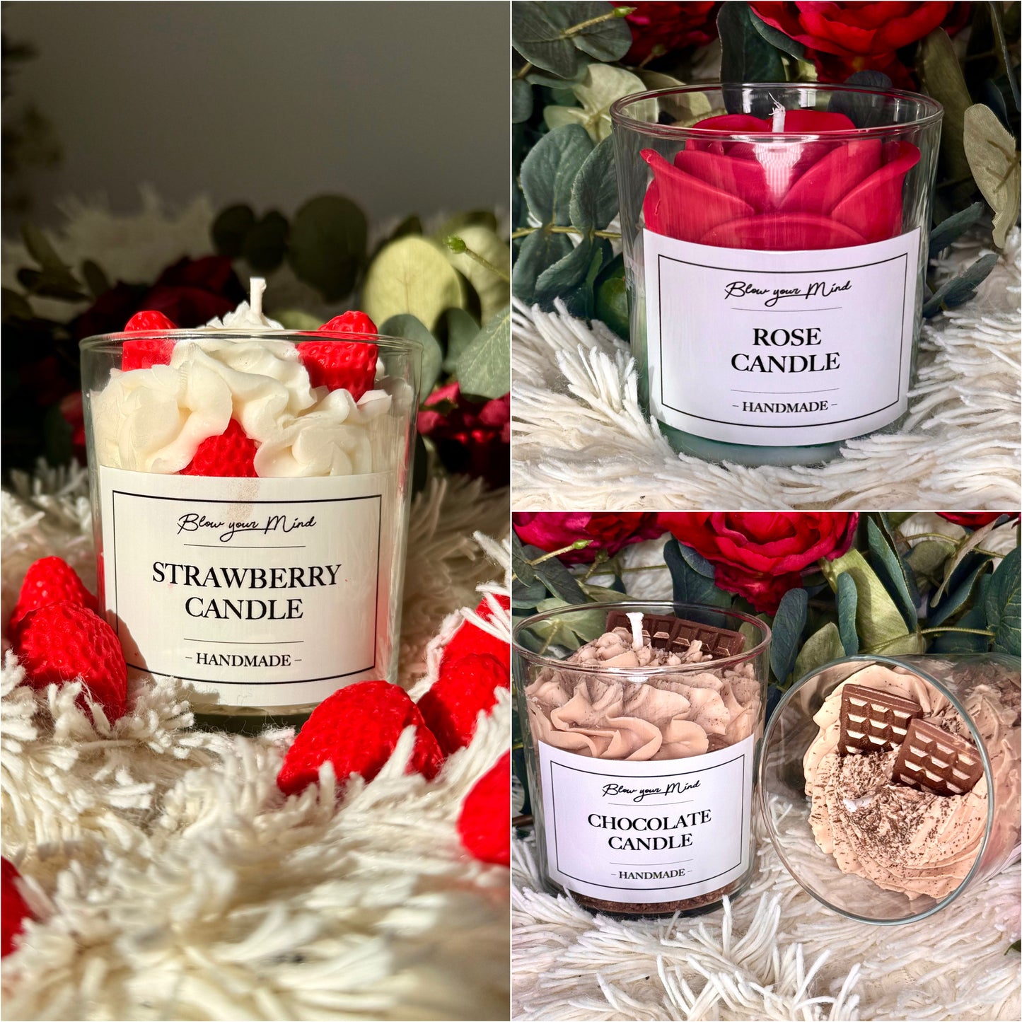 Pack Velas en vaso San Valentín 🕯️🤍