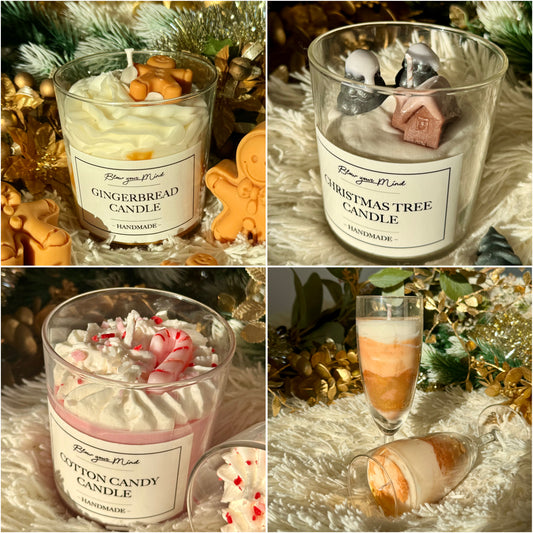 🕯️Pack velas en vaso navidad