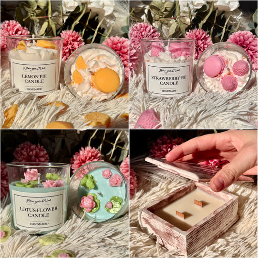 Pack 4 velas en recipiente Primavera 🕯️